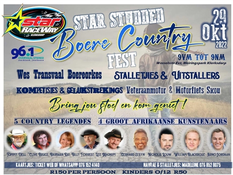 STAR STUDDED BOERE COUNTRY FEST